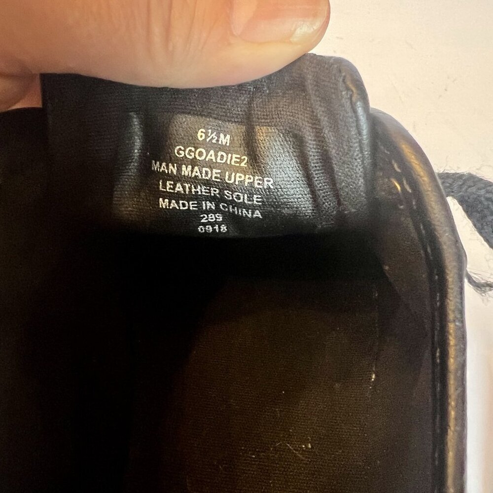 G By Guess Quilted Lace Up Sneakers Women's Size 6.5 Black Leather - Picture 6 of 7